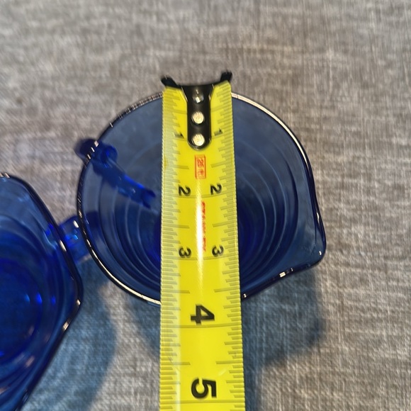 VTG Moderntone Creamer & Open Sugar Set 2 pc Cobalt Blue Hazel Atlas Gla… - Picture 5 of 9